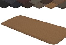 GelPro Elite Premier Anti-Fatigue Kitchen Comfort Floor Mat, 20x48”, Linen Khaki Stain Resistant Surface with Therapeutic Gel and Energy-return Foam for Health and Wellness