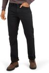 Weatherproof Vintage Fleece Lined Pants - Men's Regular Fit Fleeced Lined Canvas Pants for Mens, Black, 38W x 30L