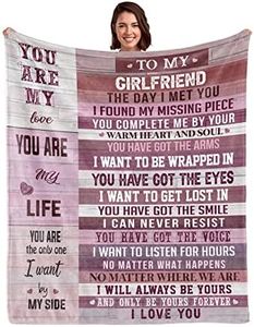 Gifts for Girlfriend Birthday Gifts-Anniversary Romantic Her, from Boyfriend, Soft Flannel Throw Blankets Christmas Valentine's Day 60''x50'' WY787-S