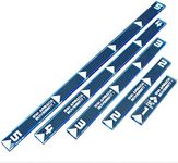 LITKO SW: Armada Multi Range Movement Ruler Set, Fluorescent Blue (5)