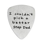 YEEQIN I Couldn’t Pick A Better Step Dad Stainless Steel Guitar Picks Gift for Stepdad Papa Stepfather