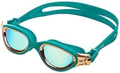 ZONE3 Venator-X Swim Goggles With Anti-Fog LUCID Lenses, Clear Vision, No Leaking, Comfortable For Both Open Water And Pool Swimming/Unisex Teal/Copper Color