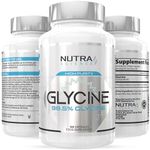 Nutra Science Glycine Supplement 98.5% Concentration | Highest Purity Glycine Capsules in The UK | 1,300mg Glycine Powder Amino Acid Supplements 2 Month Supply 120 Caps