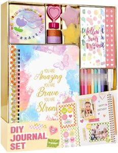 Nollh Gifts for 8 9 10 11 12 Year Old Girl - DIY Journal Kit for Teen Tween Girls, Stationary Scrapbook & Diary Supplies Set, Girl Gifts Arts and Crafts Stuff, Toys for Ages 8-13