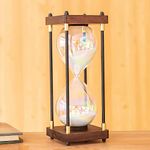 Rainbow Hourglass Timer, 30 Minutes Sand Timer,Hourg Lass with for Gift,Hourglass Decor for Home, Desk,Office, Wedding Decor (White)