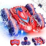 HappyGoLucky Amphibious Remote Control Cars, Spider Toys for 3-12 Year Old Boys Man Toys Kids Toys Age 3 4 5 RC Car Boys Toys Age 6 7 8 Monster Truck Toys 3-10 Year Old Boys Gifts