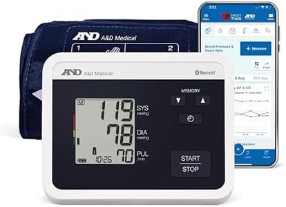 A&D Medical Multi-User Bluetooth Blood Pressure Monitor for Home Use - UA-770BLE - Wide Range Cuff (8.6-16.5" / 22-42cm), Up to 4 Users, iOS & Android Compatible, FSA/HSA Eligible, AA Batteries