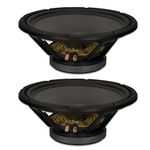 Goldwood Sound, Inc. Stage Subwoofer, Heavy Duty 8ohm 15" Woofers 550 Watts Each Replacement 2 Speaker Set (GW-15PC-8-2)