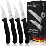 Schwertkrone Set of 4 Vegetable Knives, Utility Knives, Dishwasher-Safe, Straight and Curved, Rust-Proof, Quality Made in Germany