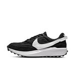 NIKE Men's Nike Waffle Debut Sneaker, Black White Orange Clear, 7.5 UK