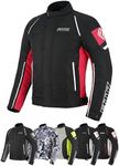 FITIZ Premium Motorcycle Jacket Men for Adventure/Touring with Cordura Textile Summer Winter Windproof Bike Jacket for Racing, Riding Removeable CE Approved Protections