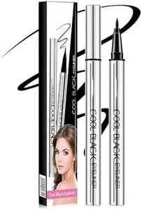 Long Lasting Eyeliner, Waterproof Liquid Eyeliner Pen with Matte Finish, Quick-Drying Smudge-Proof Formula, Highly Pigmented Black Eye Liner for Natural Look, Vegan Eye Makeup (3PCS)