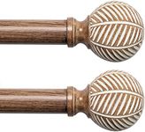 Wood Curtain Rods for Windows: 1 In