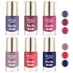 VERGE Colour Show Daily Shine Nail Polish (6 Days Stay & Non Toxic; VEGAN) (PRIME FINISH) (Pack of 6) NO CHIPPING, NO FADING & QUICK DRY FORMULA (NEW COLOURS)