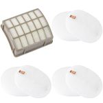 3 Foam Filters + 1 HEPA Filter for shark vacuum filter replacement Shark Navigator Professional NV70, NV80, NVC80C, UV420 Shark Rotator Professional XL Capacity NV90 Replacement Parts XFF80 XHF80