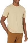 Alternative Men's Shirt, Modal Short Sleeve Tri-Blend Crewneck Tee, Desert Tan