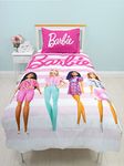 Barbie Single Duvet Cover Set | Reversible kids bedding | Pink duvet cover with matching pillowcase