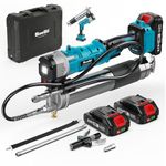 Seesii Innovative 2-in-1 Grease Gun: High-Efficiency 5.3 oz/min 12,000 PSI Electric Grease Gun Kit with 2 * 2.0Ah Batteries and Charger, Easy-to-Use for Farmers, Equipment Operators & Owners