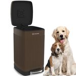 PAWZIDEA Dog Poop Trash Can Outside Odor Control 20L / 4.4 UK Gallons Large Dog Waste Trash Can with Lid, Waterproof Poop Disposal Bin Garbage Can Activated Carbon Pet Waste Station Container Backyard
