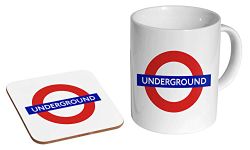 London Underground Ceramic Coffee MUG + Coaster Gift Set …