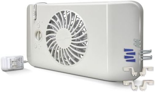 Suncourt Equalizer EZ8 Floor/Wall Register Booster Fan — Ultra-Quiet, 8-Speed Fan with Smart Technology and 6-Foot Power Cord, HC600-WK (White)