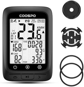 COOSPO Bike Computer GPS Wireless, ANT+ Cycling Computer GPS with Bluetooth, Multifunctional ANT+ Bicycle Computer GPS with 2.4 LCD Screen, Bike Speedometer with Auto Backlight IP67