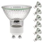 Simusi GU10 Halogen Light Bulbs, GU10 Bulbs 50W, 6 Pack Spotlight Bulbs AC 230V 50W, Light Bulbs Halogen Equivalent Energy 2 Pin 35° Beam Angle 2700K Dimmable Warm White