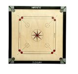 KORNERS Carrom Board with Striker, Coins and Powder, Multicolor (32 Inch Carrom Round) K3