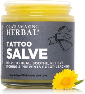 Ora's Amazing Herbal Tattoo Salve, Tattoo Aftercare Balm Cream Healing Ointment, Tattoo Care Brightener, USA Made, 4 oz