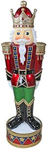 Design Toscano Illuminated Bavarian-Style Holiday Nutcracker Statue
