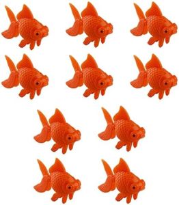 Tabanzhe 10PCS Artificial Aquarium Fish - Plastic Fake Floating Set, Moving Decorations, Realistic Simulation Goldfish Ornament for Fish Tank, Sea Themed Party Decor Gift