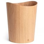 Kazai. Real Wood Waste Paper Bin Börje | Wooden Paper Basket for Office, Kids' Room, Bedroom and more | 9 liters | Oak