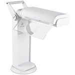 Fenrir OttLite 13 Watt Magnifier Task Lamp with 2 x Magnification and Swivel Base, White