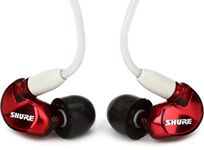 Shure SE535LTD Professional Wired Sound Isolating Earbuds, High Definition Sound + Natural Bass, Three Drivers, Secure In-Ear Fit, Detachable Cable, Durable Quality - Red