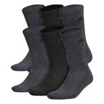 adidas Men's Athletic Cushioned Crew Socks with Arch Compression for a Secure Fit (6-Pair), Black-onixmarl/Black/Onix, Large