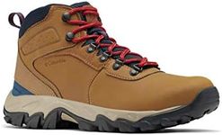 Columbia Men's Newton Ridge Plus II Waterproof Hiking Boot, Light Brown/Red Velvet, 10.5 Regular US