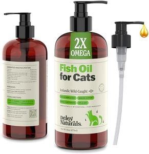 Deley Naturals Fish Oil for Cats with Omega 3 6 9 for Skin, Joints, Heart, Brain & Immune System - Omega 3 Supplements with EPA & DHA Potency - Cats DHA Supplement Made in USA