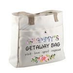 ZJXHPO Mothers Day Gift For Nana Grammy Mimi Gigi Mamaw Nonnie Yaya Gaga Mema Grandma Tote Bag Grandmother Appreciation Gift (C-Grammy Getaway Tote)