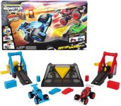 Monster Jam Monster Motors Rev Up Raceway Playset with 2 Exclusive Monster Trucks, Megalodon & Power Rush, Kids Toys for Ages 3+