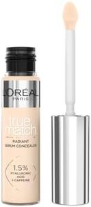 L'Oréal Paris Serum Concealer, Medium Coverage, Radiant Finish, With 1.5% Hyaluronic Acid and Caffeine, True Match, 1.5N, 10ml