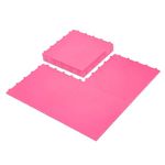 InOut Flooring 8 Pink Tiles - High Durability Colored Flooring Tiles - Interlocking Versatile Training Surface - Roller Skate Indoor&Outdoor, Dance Floor Tiles, Basketball Tiles