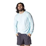 Vapor Apparel Men's UPF 50+ UV Sun Protection Performance Long Sleeve T-Shirt Large Arctic Blue