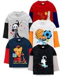 Kuchipoo Boys Regular Fit Cotton Blend T-Shirt Pack of 5 (KUC-TSHRT-121-2-3 Years, Multi-Colred)