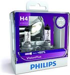 Philips 12342VPS2 Vision Plus Car Headlight H4 Bulb, 12V 60/55W