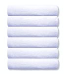 A & B TRADERS Guest Towels Packs 100% Egyptian Cotton 30cm x 50cm Soft Quick Dry (White, 6)