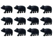 Cast Iron Black Bear Drawer Cabinet Knob Pull (Set of 12)