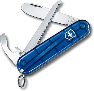 Victorinox My First Victorinox Kids Swiss Army Knife, Small, Multi Tool, 9 Functions, Blue Transparent