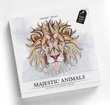 Majestic Animals: Colouring books for Adults with tear out sheets