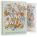 Beautiful Coloring Book Set of 2 for Adult Relaxation - Funny Coloring Books with Floral Designs for a lot of Laughs - The Perfect Stress-Relieving Gift for Women