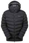 Rab Men's Nebitron Pro Jacket - Warm Synthetic Insulated Coat for Hiking, Trekking, & Mountaineering - Black - Large
